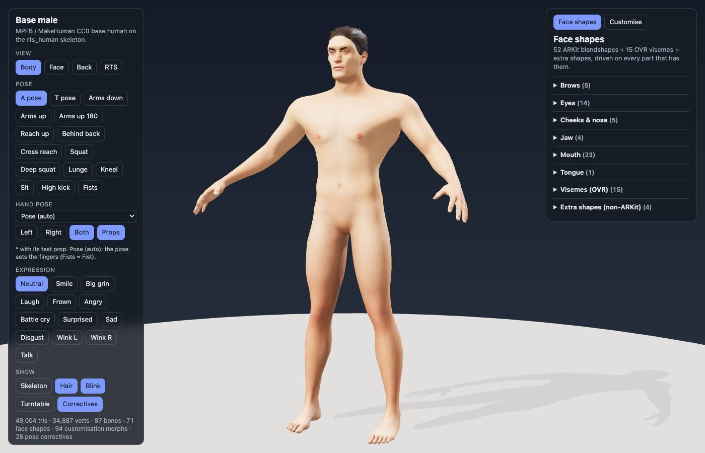 Male character page