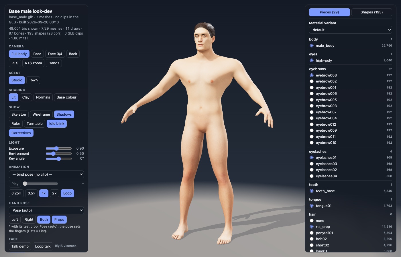 Male look-dev page